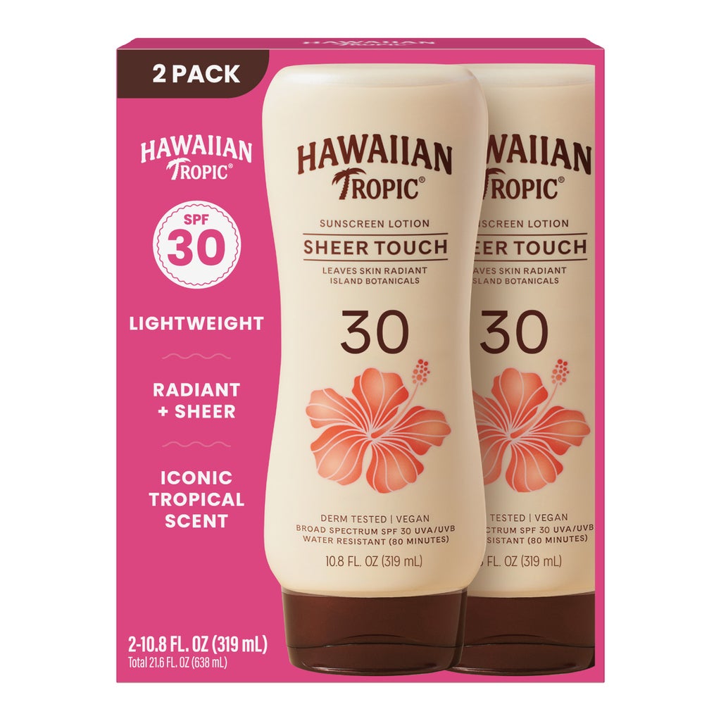 Hawaiian Tropic Sheer Touch Lotion Sunscreen SPF 30, 10.8 fl oz, 2-pack - product image