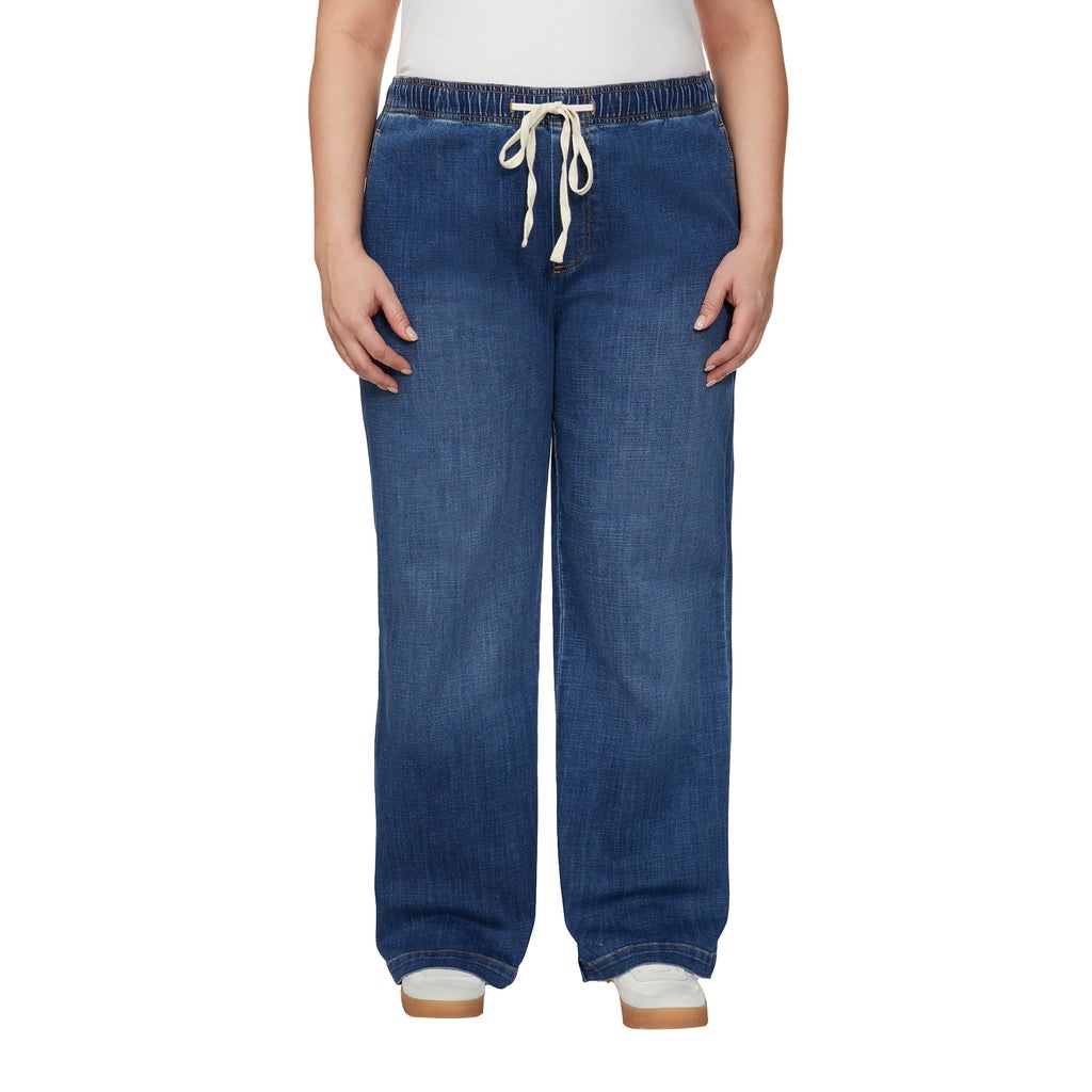 [color:blue] Buffalo Women's Wide Leg Pull-On Jean - Blue - image 4