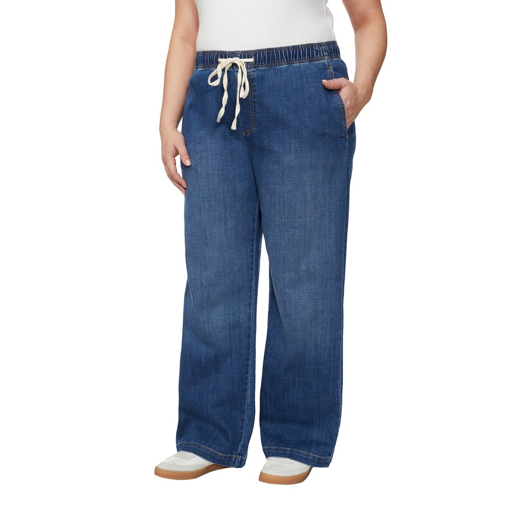 [color:blue] Buffalo Women's Wide Leg Pull-On Jean - Blue - image 5