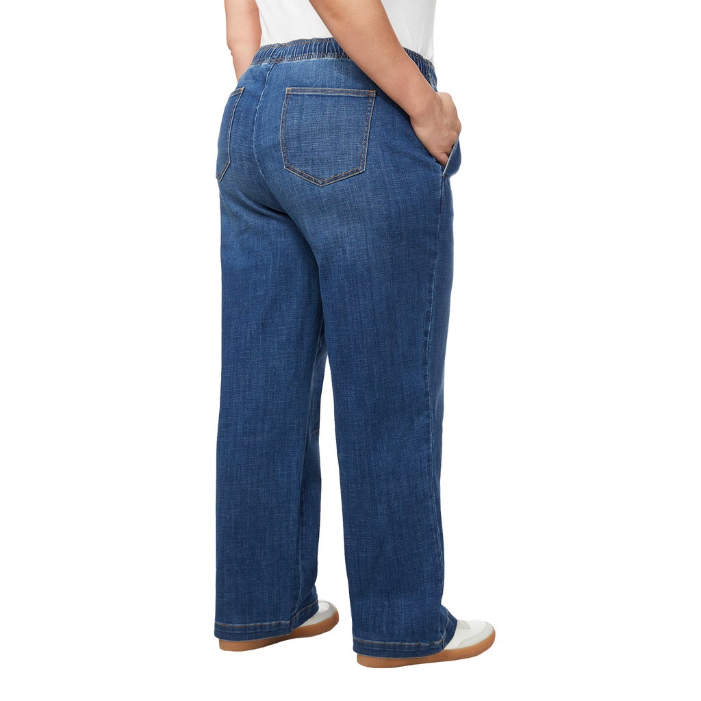 [color:blue] Buffalo Women's Wide Leg Pull-On Jean - Blue - image 6