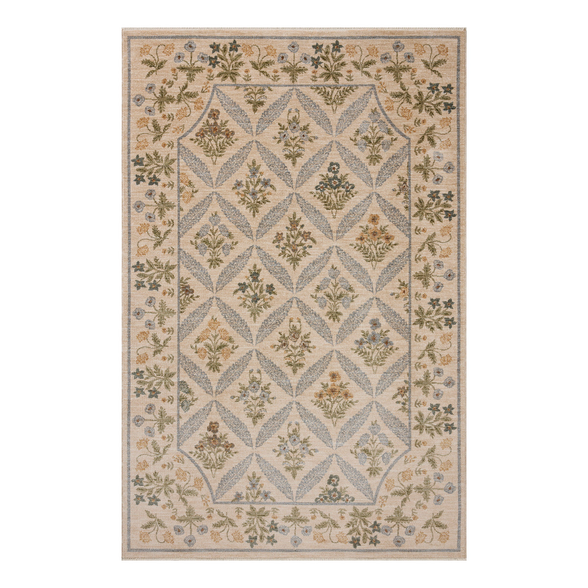 Rifle Paper Co. x Loloi Figaro Area Rug, Cream, 5' x 7'11”