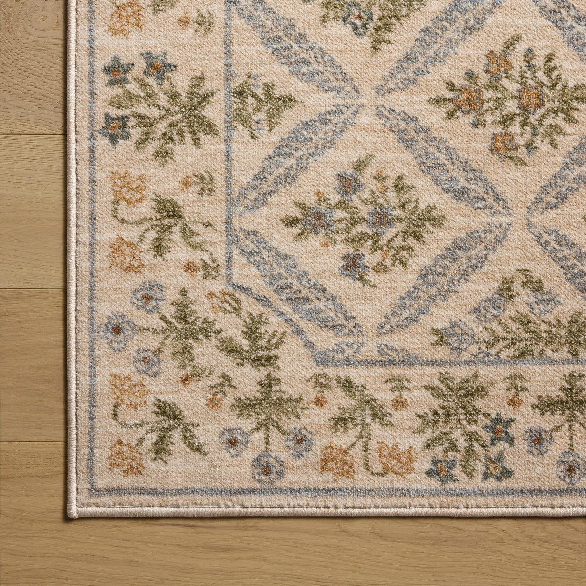Rifle Paper Co. x Loloi Figaro Runner Rug, Cream, 1'11” x 8'