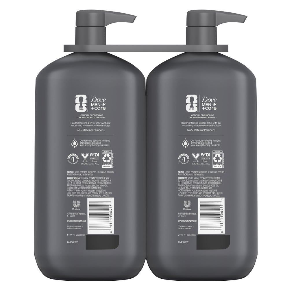 Dove Men +Care Body & Face Wash, 32 fl oz, 2-pack - image 3