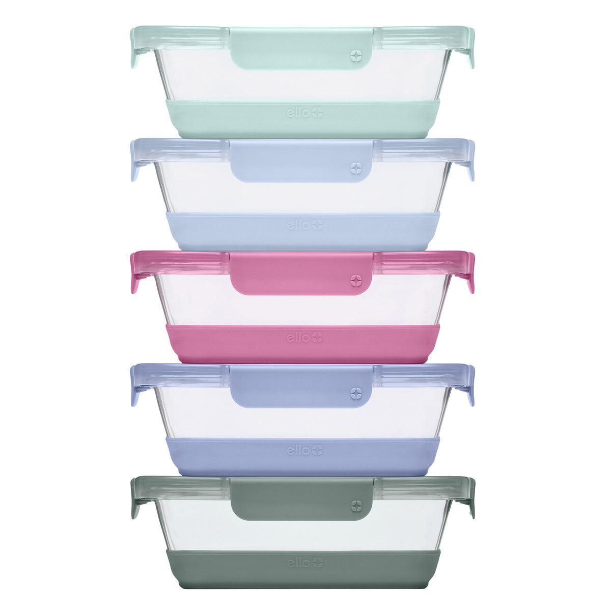 Ello 10-piece Glass Meal Prep Container Set.