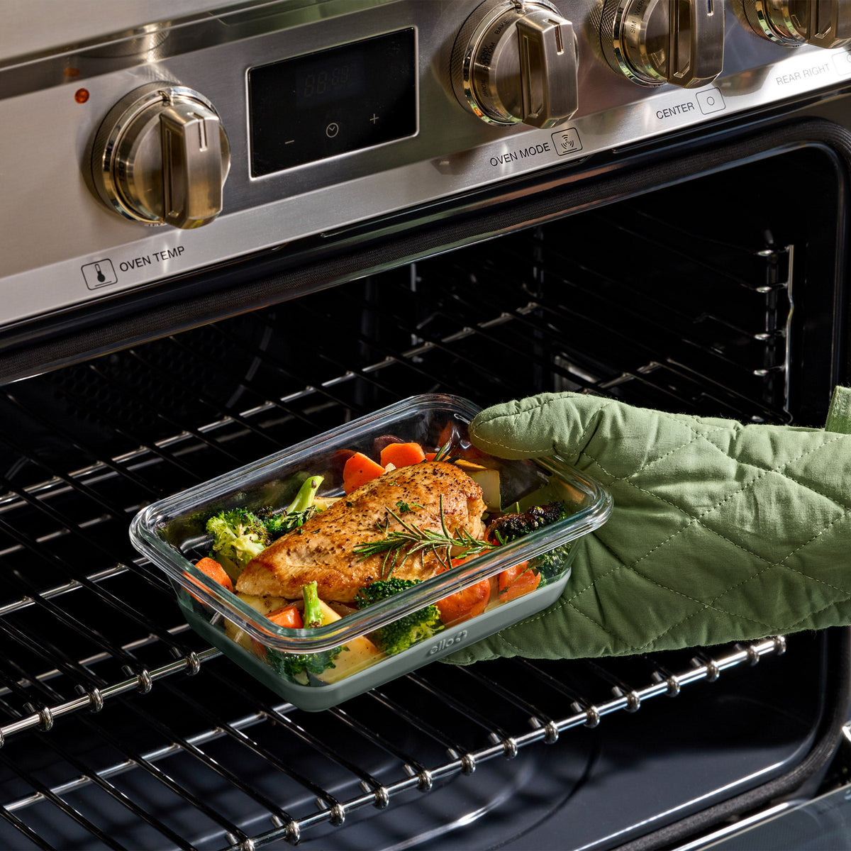 Ello 10-piece Glass Meal Prep Container Set.