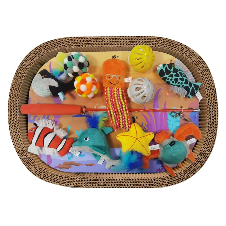 Buddy Buddy Cat Scratcher Bed and Toys, 13-piece Set - image 1