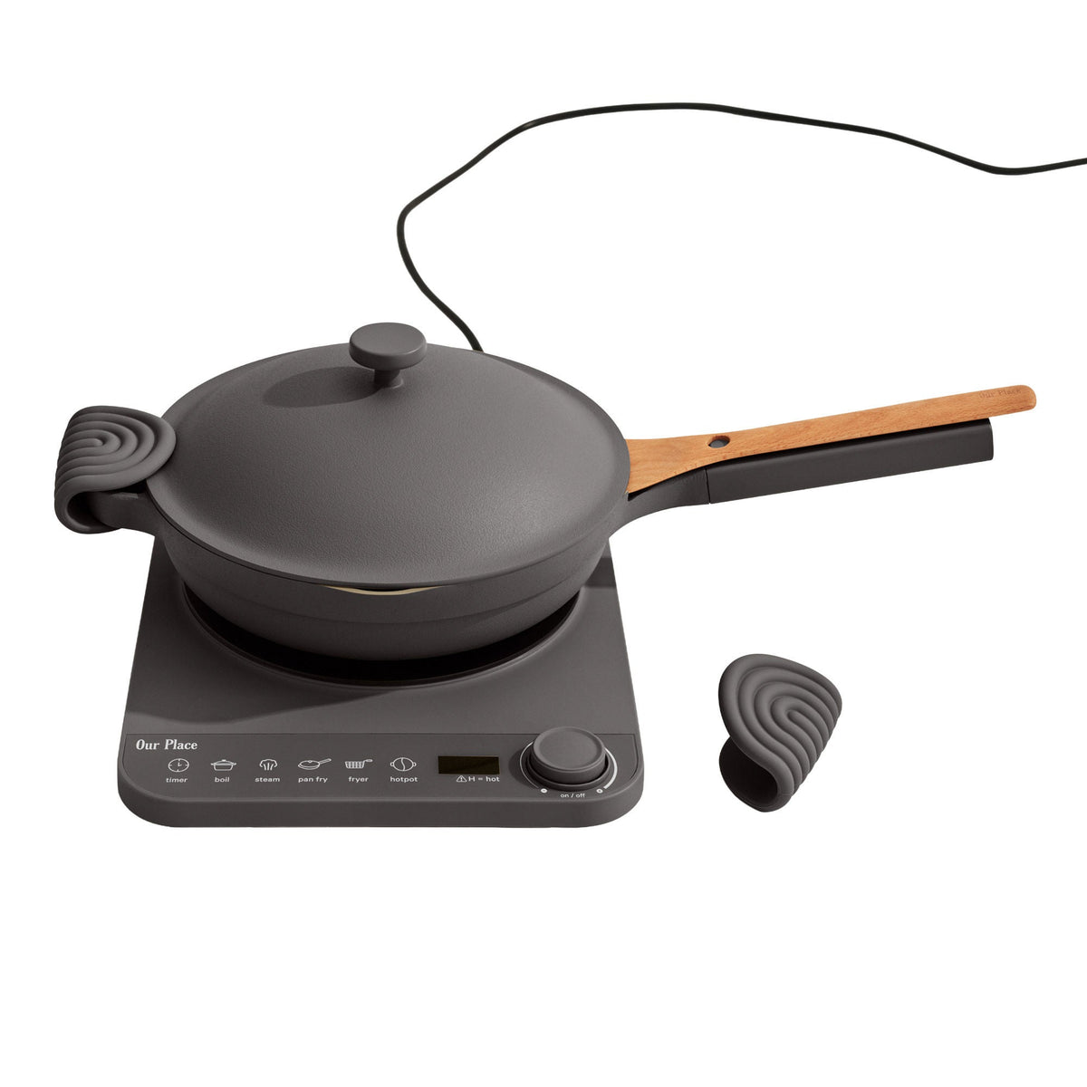 Our Place Induction Plate and Always Pan with Hot Grips