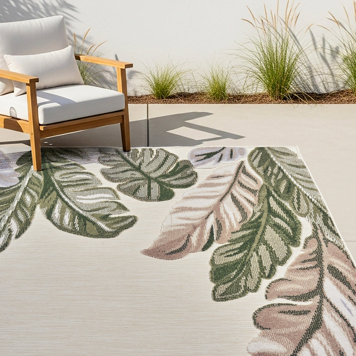 Laguna Indoor/Outdoor Area Rug, Molokai Ivory, 5'3” x 7'