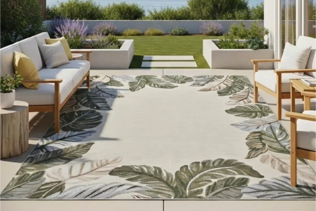 Laguna Indoor/Outdoor Area Rug, Molokai Ivory, 5'3” x 7'