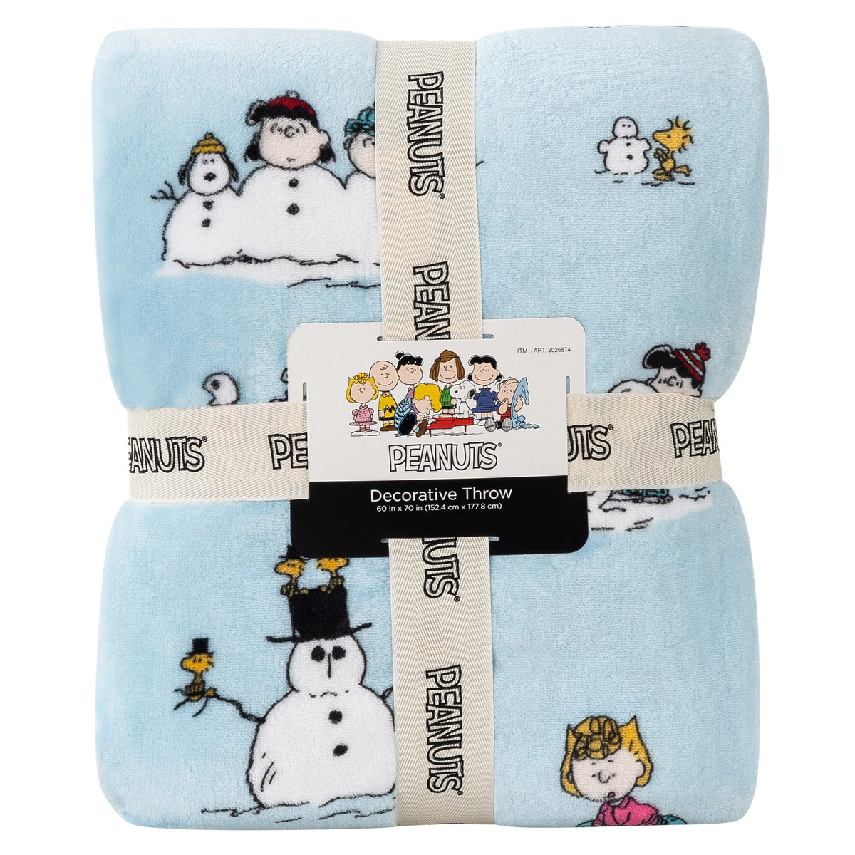 Peanuts Printed VelvetLoft Throw, Holiday 2-pack