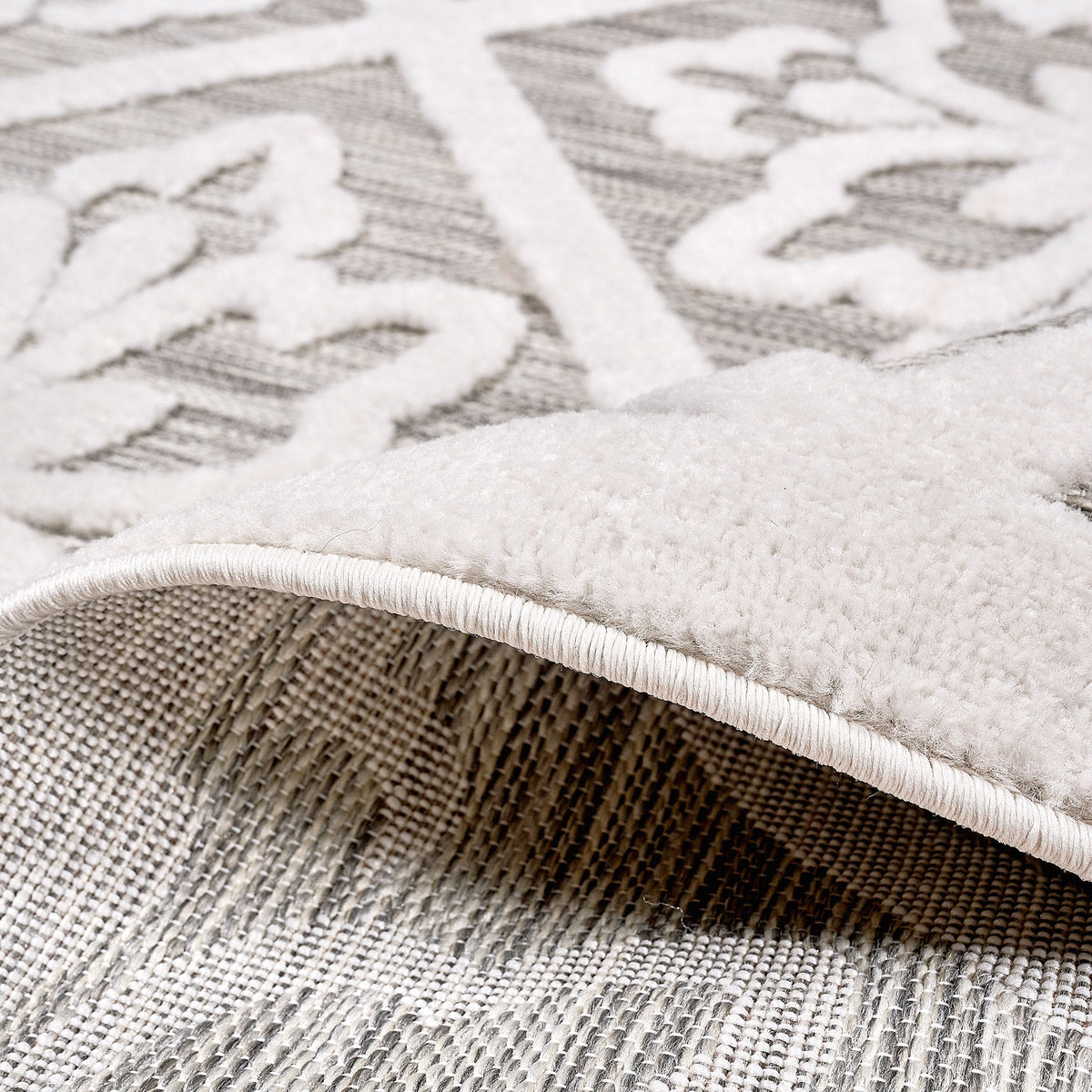 Laguna Indoor/Outdoor Area Rug, Bennet Gray Ivory, 8'8” x 13'