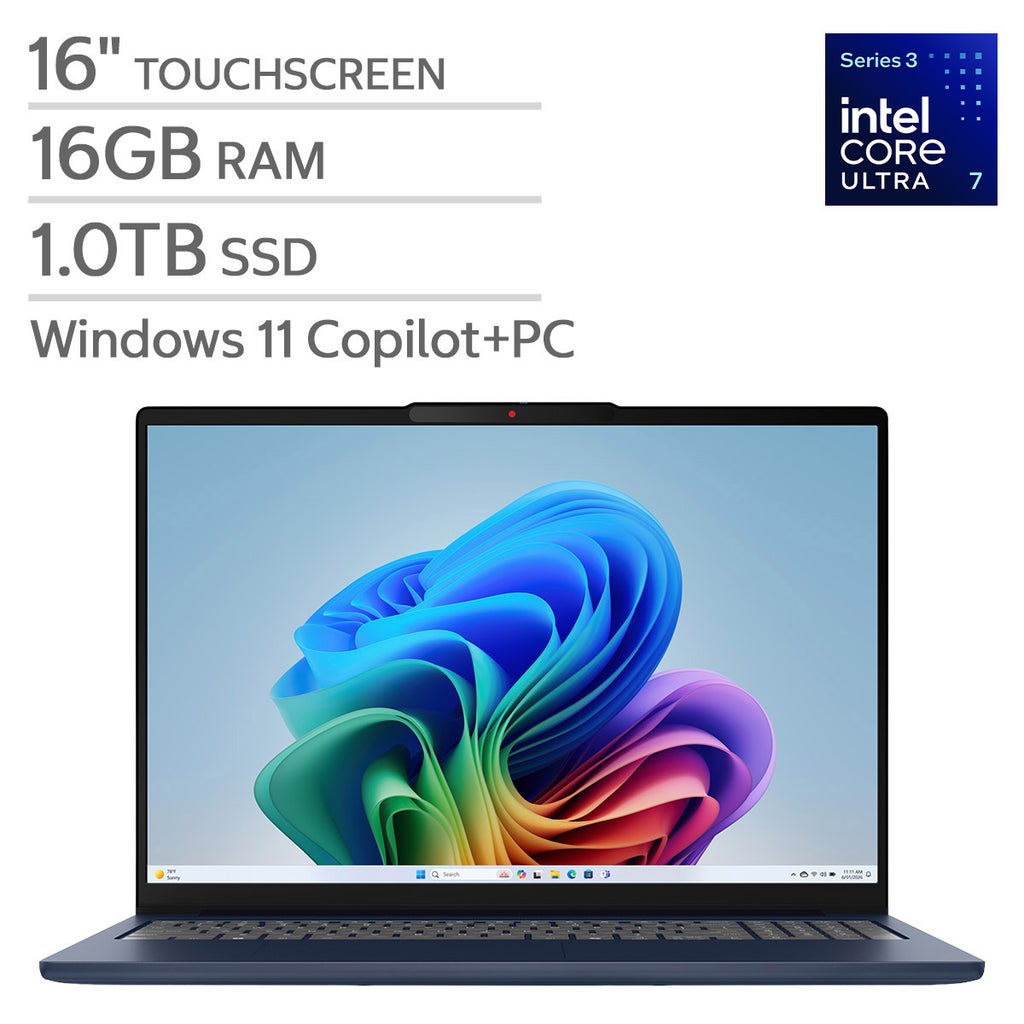 Lenovo IdeaPad Slim 5i 16" Touchscreen Laptop - Intel Core Ultra 7 355 - WUXGA 1920 x 1200 - 16GB RAM - 1TB SSD - Windows 11 Home – image 1