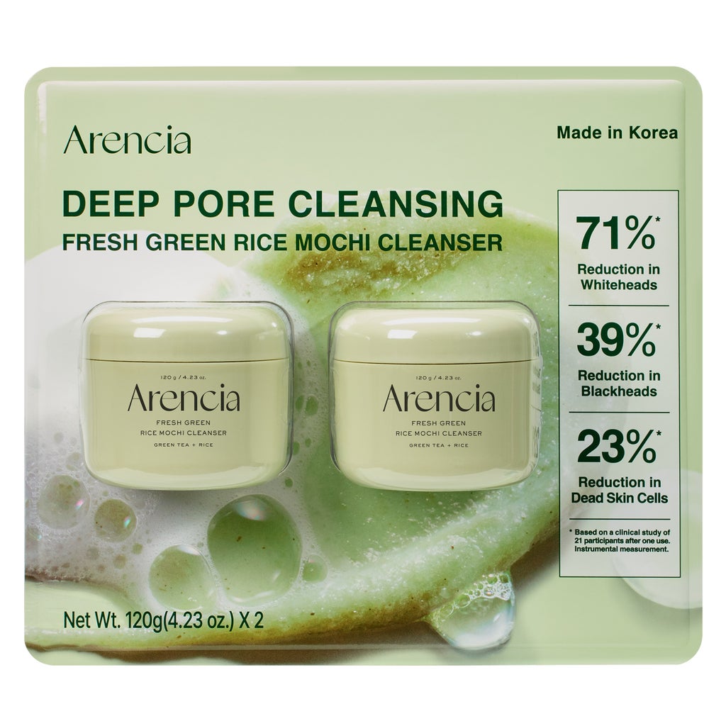 Arencia Fresh Green Rice Mochi Cleanser 4.23 fl oz, 2-pack - product image