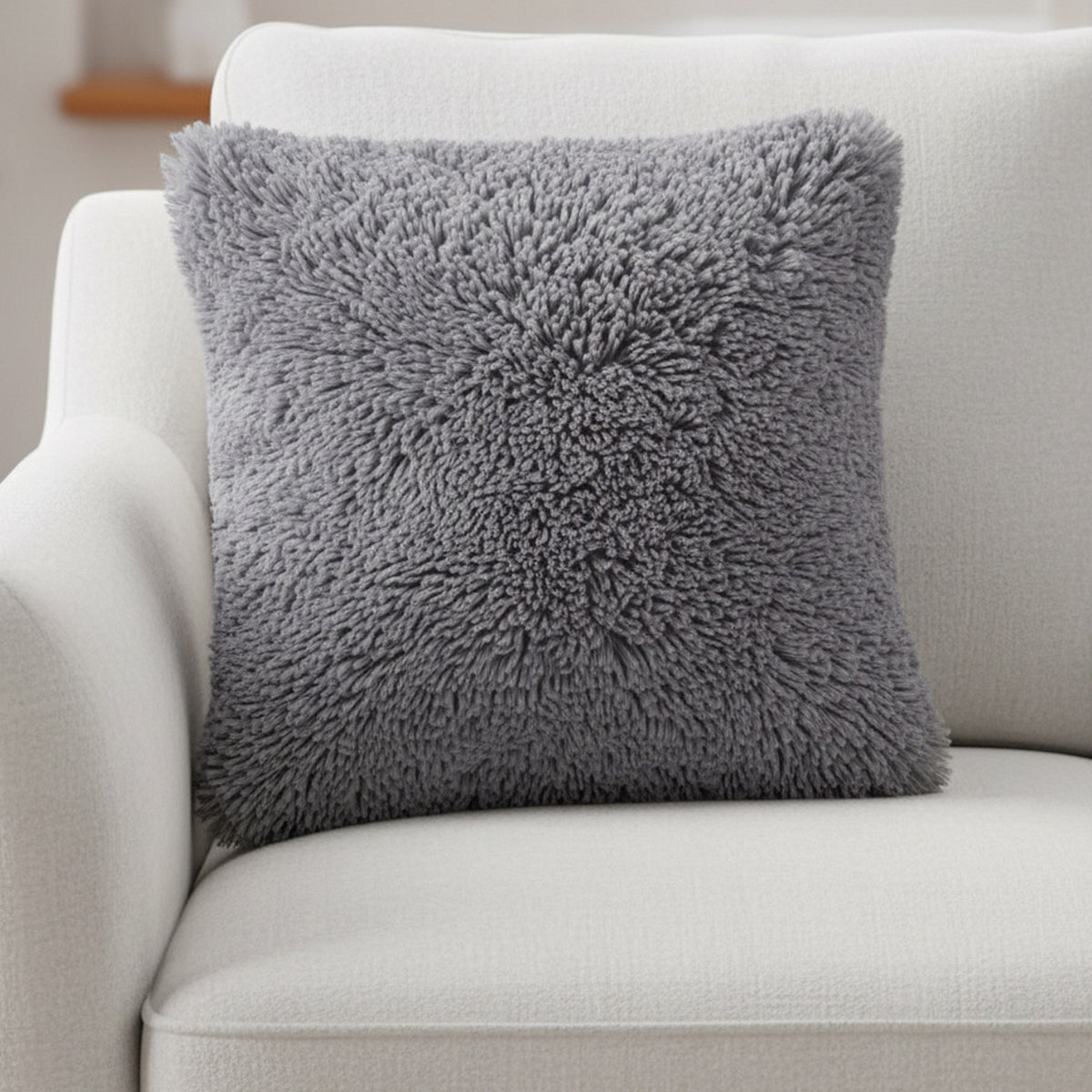 Monarch Faux Fur Decorative Pillow Cover, 2-pack