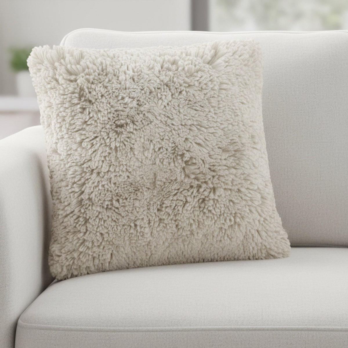 Monarch Faux Fur Decorative Pillow Cover, 2-pack