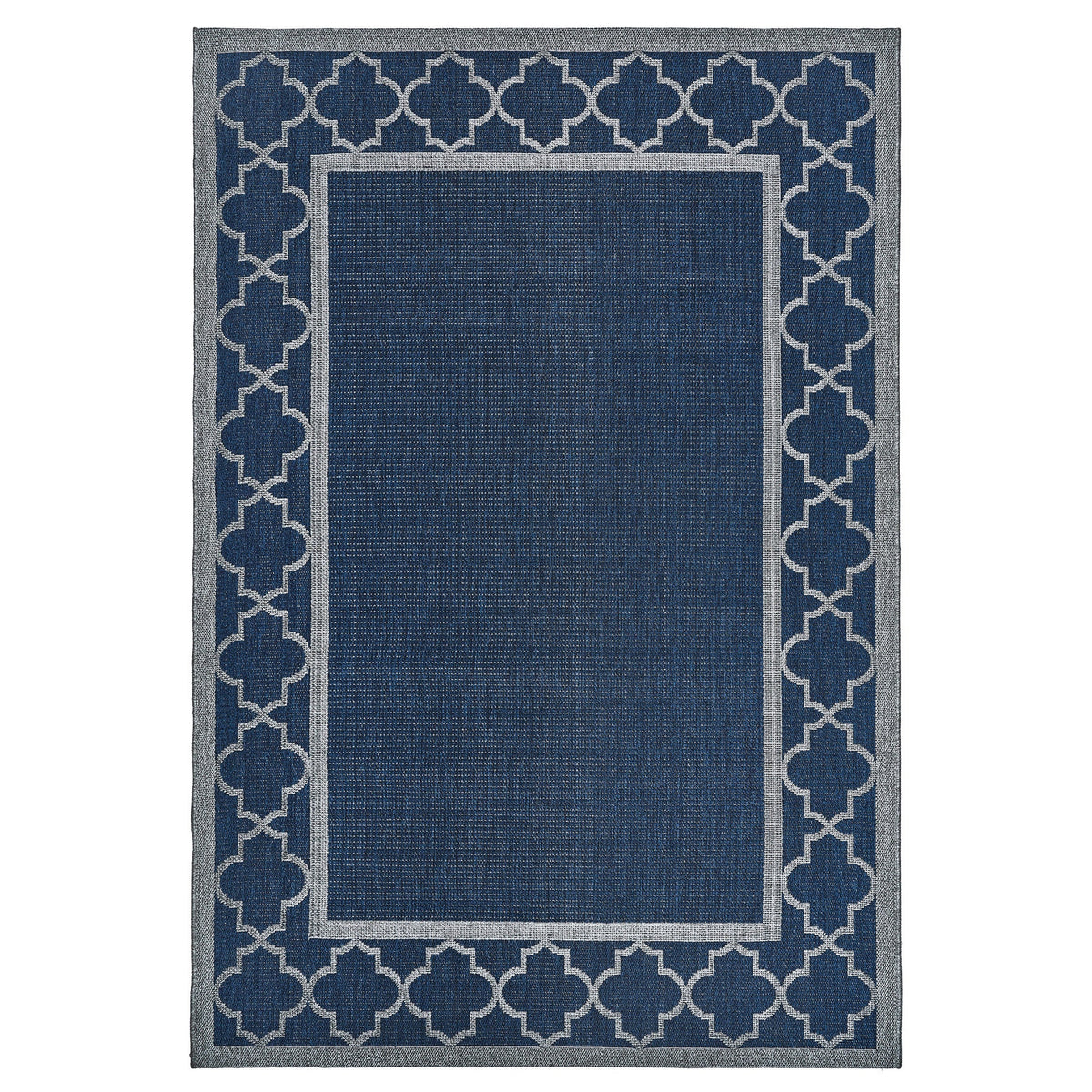 Laguna Indoor/Outdoor Area Rug, Simeon Navy Gray, 6'6” x 9'6”