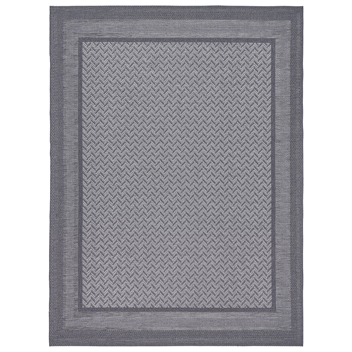 Laguna Indoor/Outdoor Area Rug, Daria Silver Iron, 5'3” x 7'