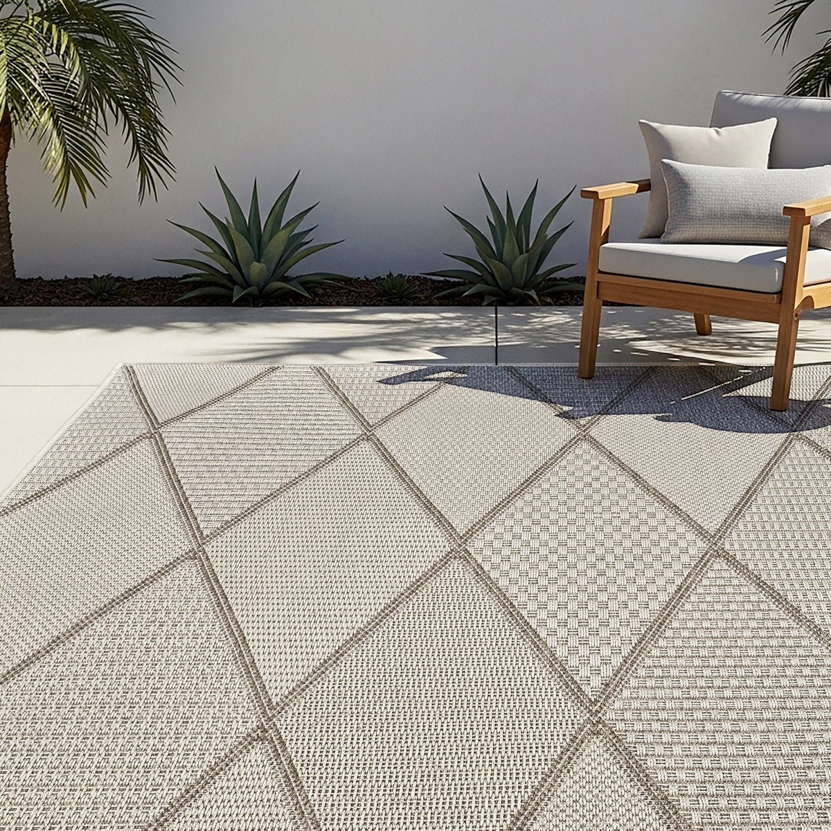 Laguna Indoor/Outdoor Area Rug, Morris Angora Rope, 5'3" x 7'
