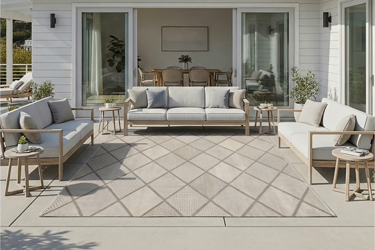 Laguna Indoor/Outdoor Area Rug, Morris Angora Rope, 5'3" x 7'