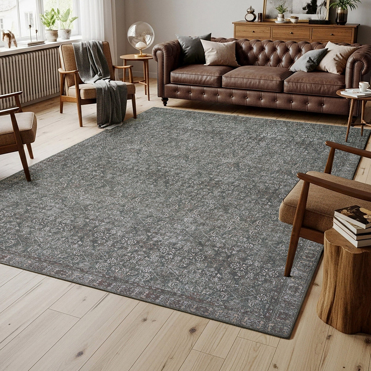 Vintage Area Rug, Cella, 7'10” x 10'
