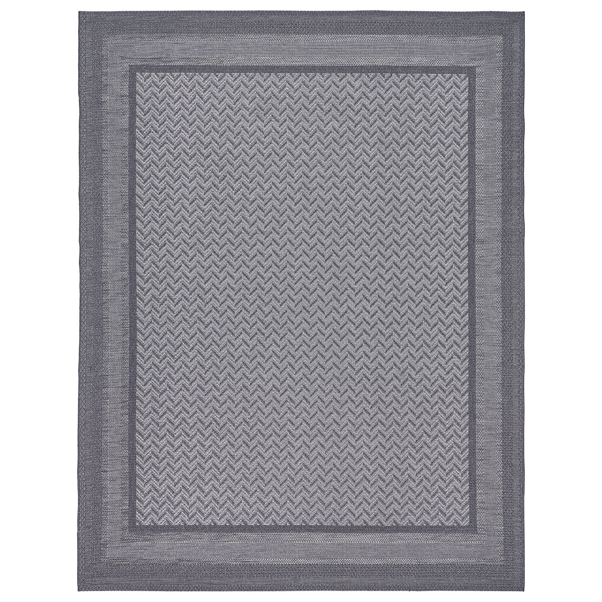Laguna Indoor/Outdoor Area Rug, Daria Silver Iron, 7'10” x 10'
