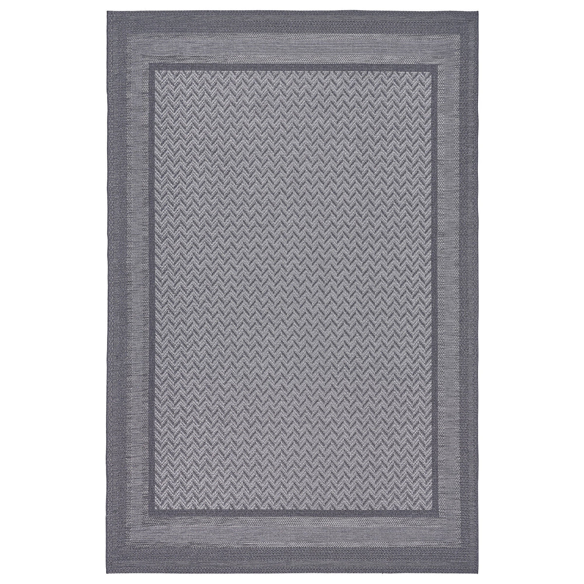 Laguna Indoor/Outdoor Area Rug, Daria Silver Iron, 8'8” x 13'