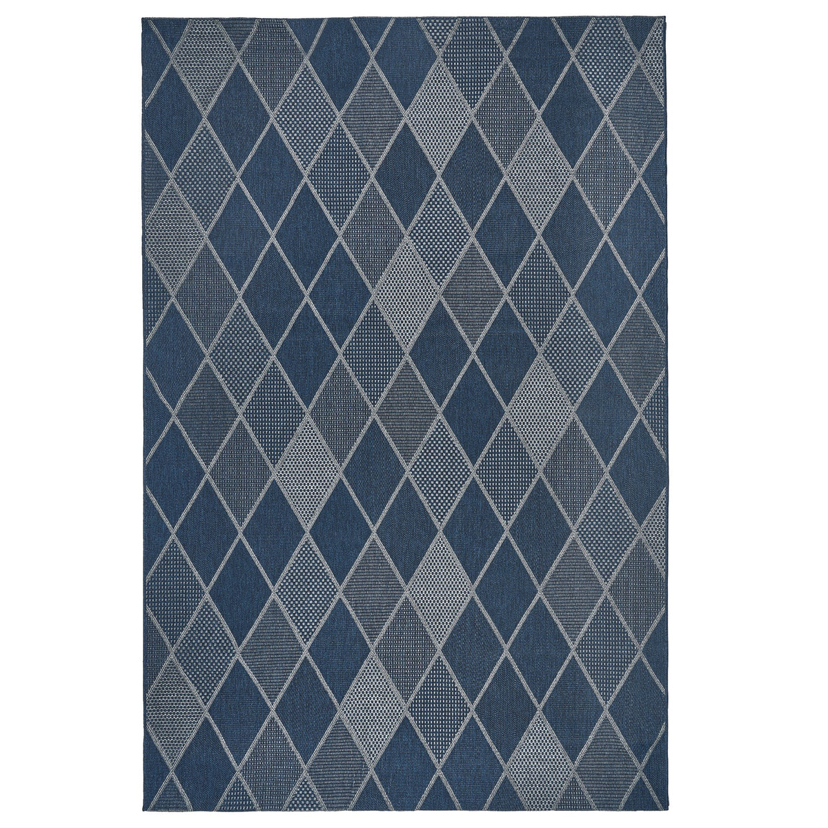Laguna Indoor/Outdoor Area Rug, Morris Navy Gray, 8'8” x 13'