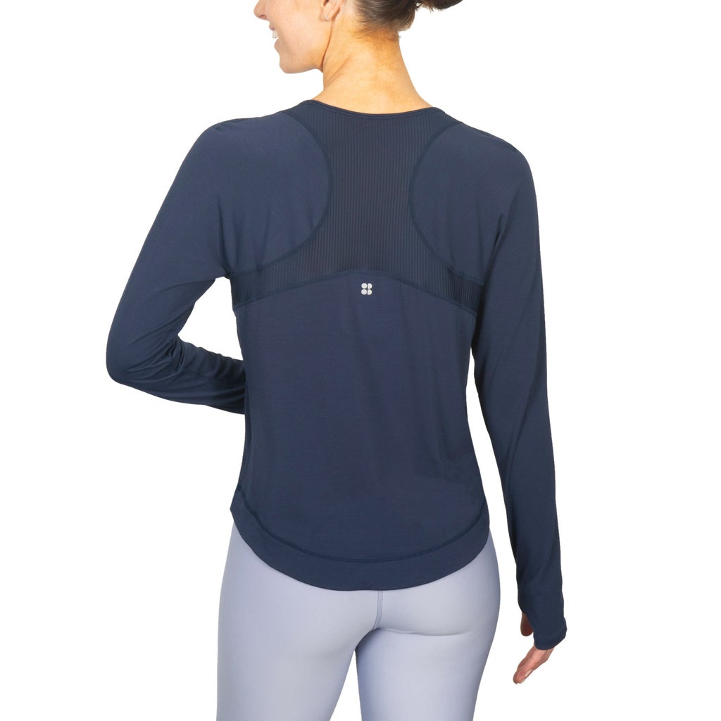 [color:navy] Sweaty Betty Women's Long Sleeve Top - Navy - image 13