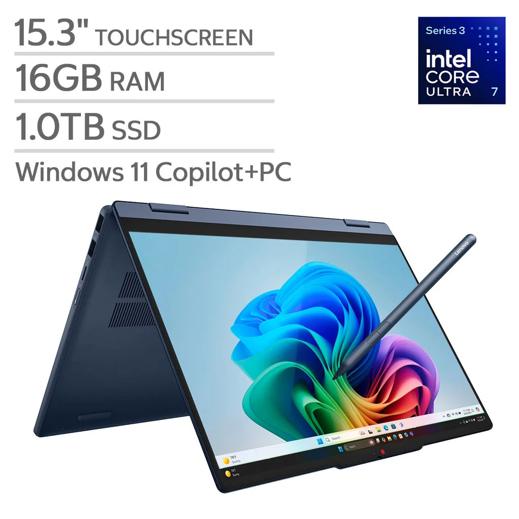 Lenovo IdeaPad 5i 2-in-1 15.3" Touchscreen Copilot+PC - Core Ultra 7 355 - WUXGA (1920 x 1200) - 16GB RAM - 1TB SSD - Windows 11 Home - Digital Pen Included – image 1
