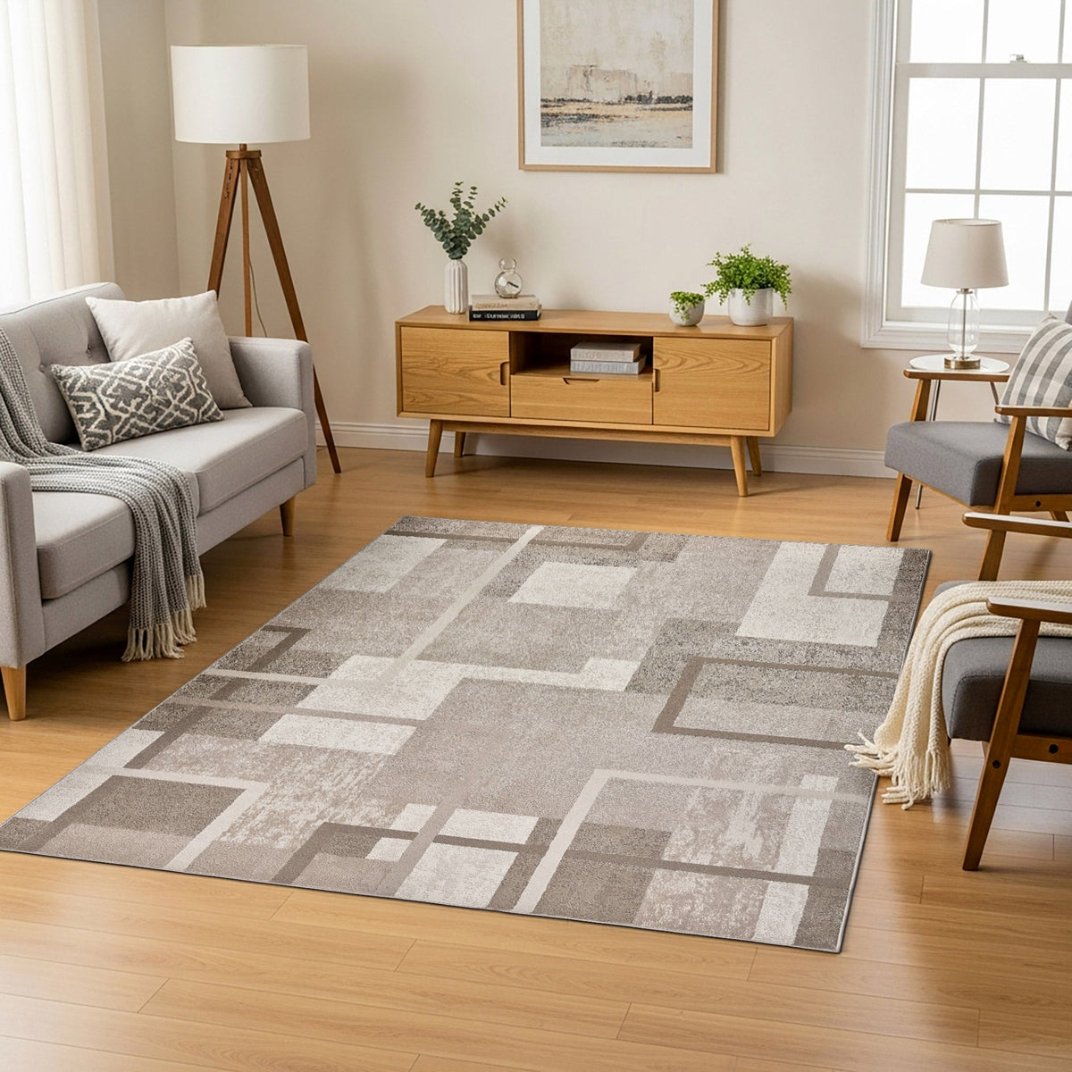 Eden Area Rug, Abstract Geo, 5'3" x 7'