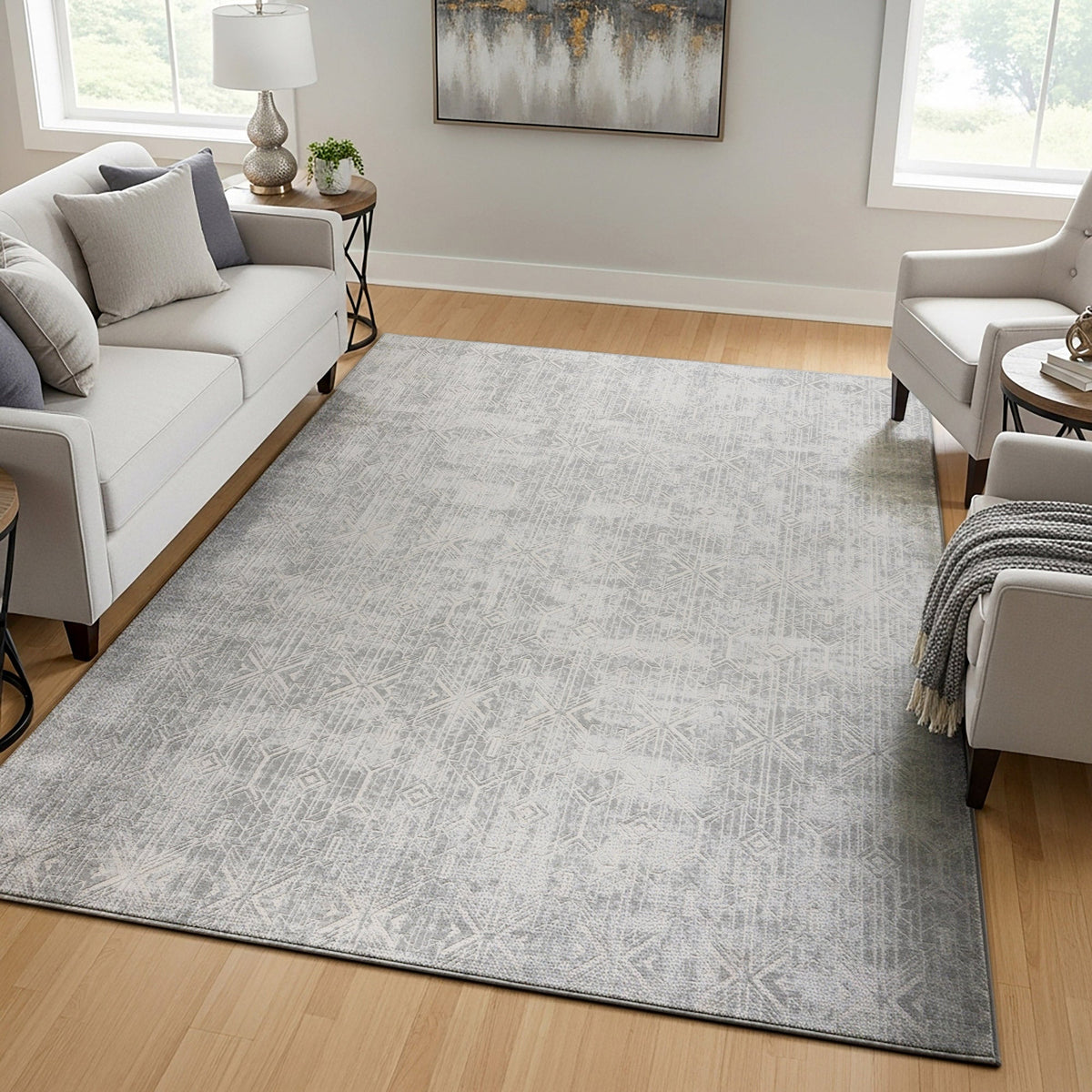 Eden Area Rug, Mesta Ivory 5'3" x 7'