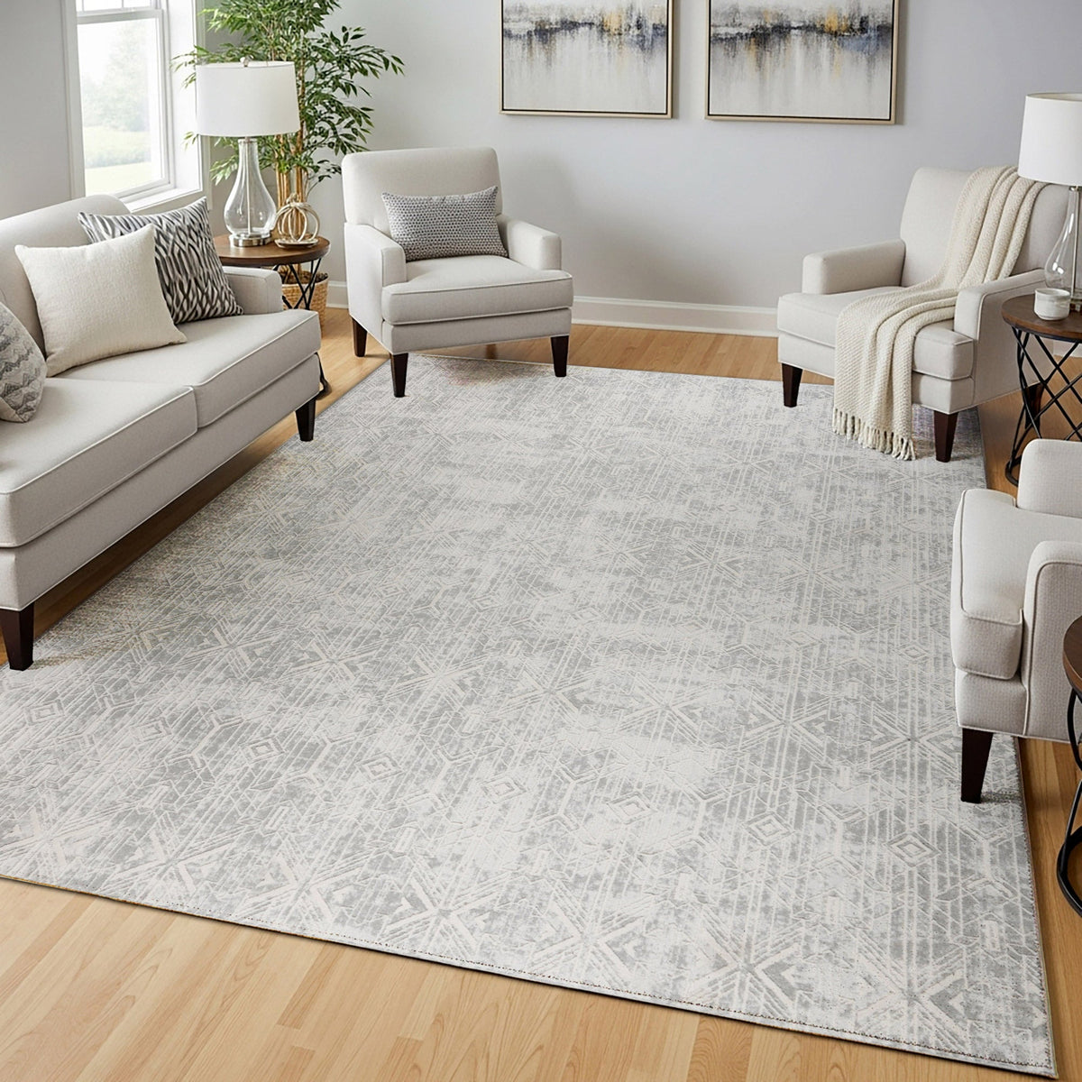 Eden Area Rug, Mesta Ivory 6'6" x 9'6"