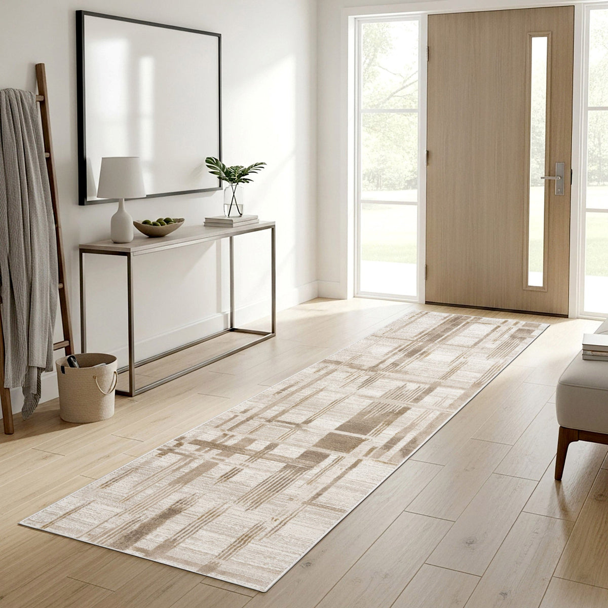 Eden Runner, Clea Beige, 2'2” x 8'