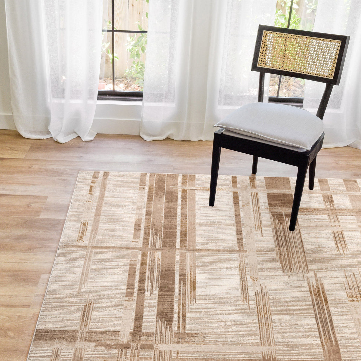 Eden Area Rug, Clea Beige, 6'6” x 9'6”