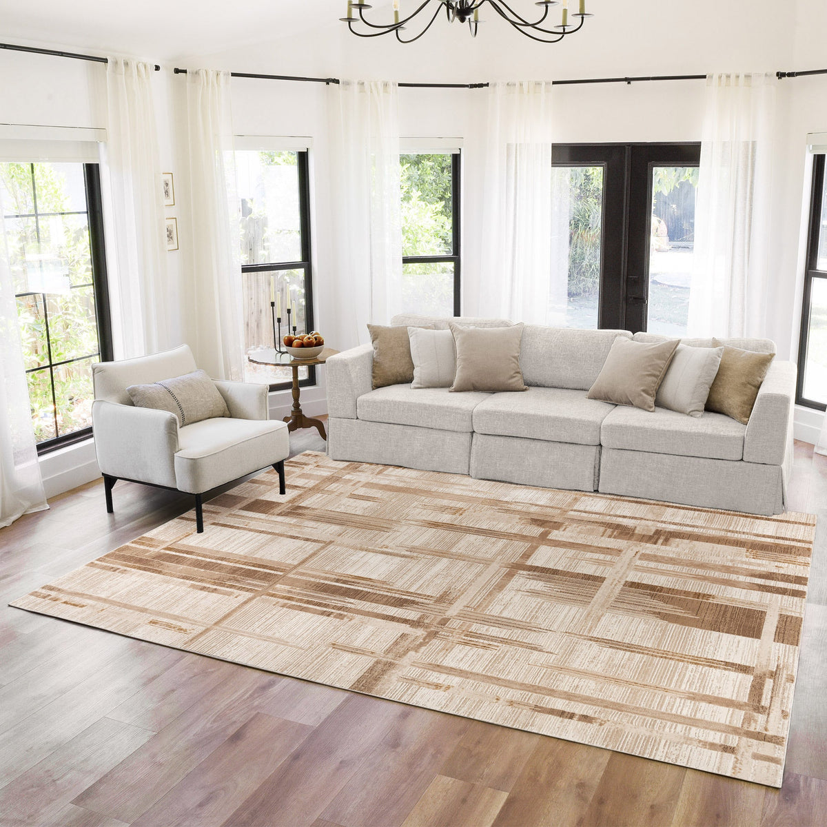 Eden Area Rug, Clea Beige, 7'10” x 10'