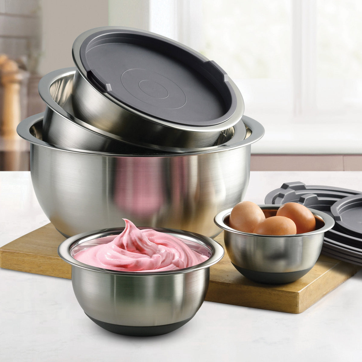 Tramontina 10-piece Stainless Steel Mixing Bowl Set