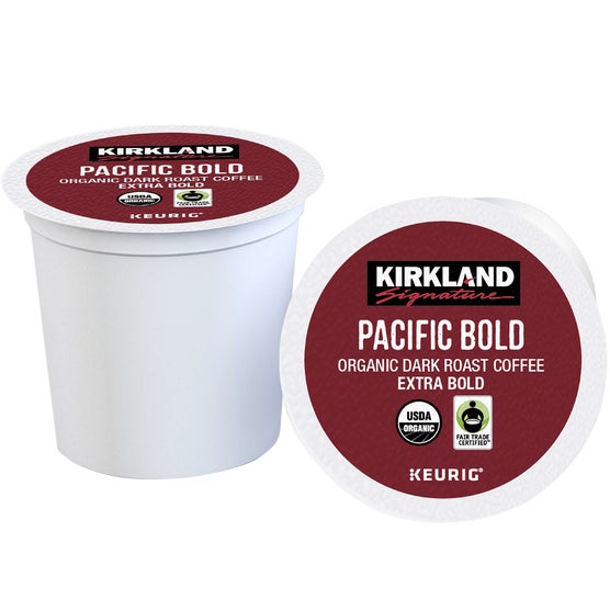 Kirkland Signature Organic Pacific Bold Coffee, Dark Roast, Keurig K-Cup Pods, 120 ct