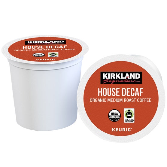 Kirkland Signature Organic House Decaf, Medium Roast, Keurig K-Cup Pods, 120 ct