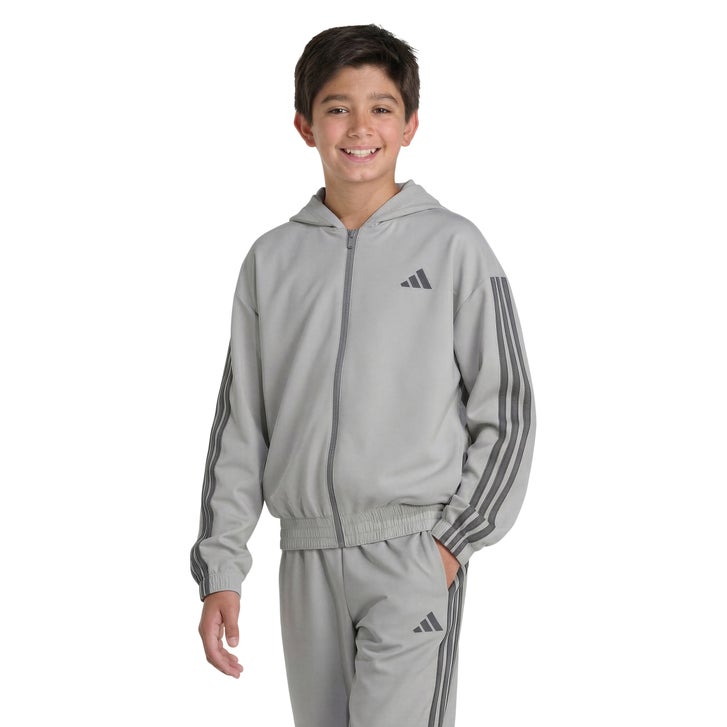 adidas Youth Tricot Hooded Full Zip - image 2