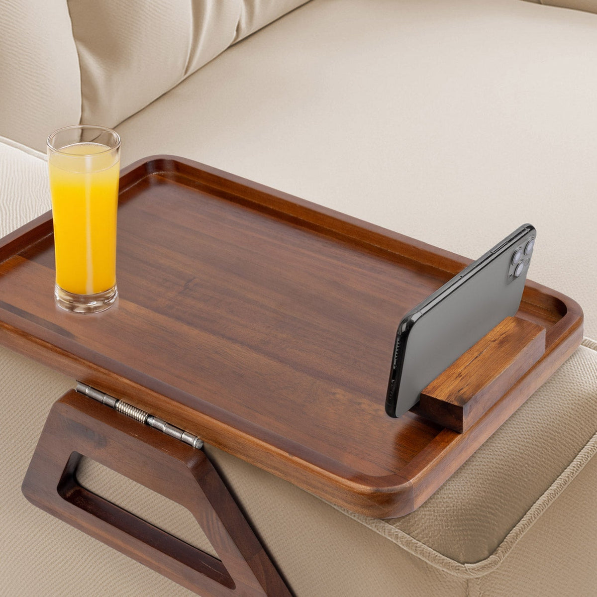 Smart Design Acacia Armrest Tray