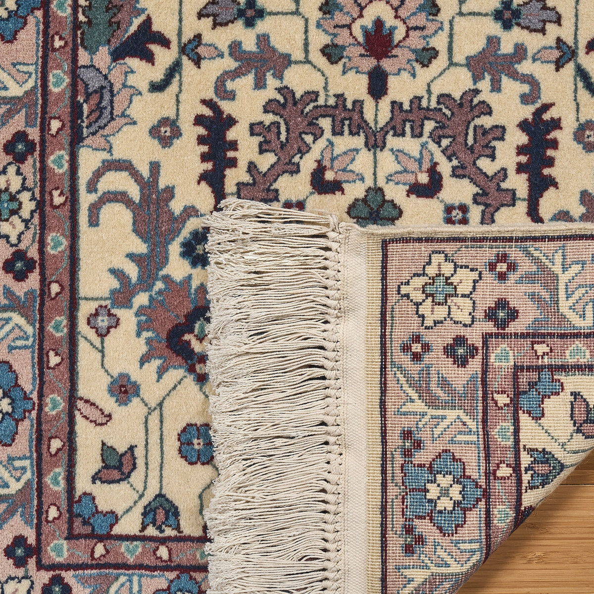 Montacute Hand Knotted Area Rug, Porto Ivory, 2' x 4'