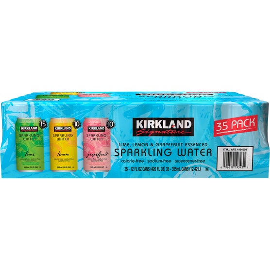 Kirkland Signature Sparkling Water, Variety Pack, 12 fl oz, 35 ct