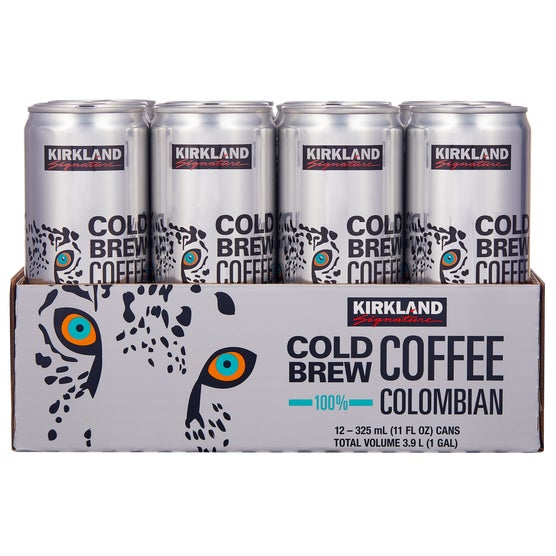 Kirkland Signature Cold Brew Coffee, Colombian, 11 fl oz, 12 ct