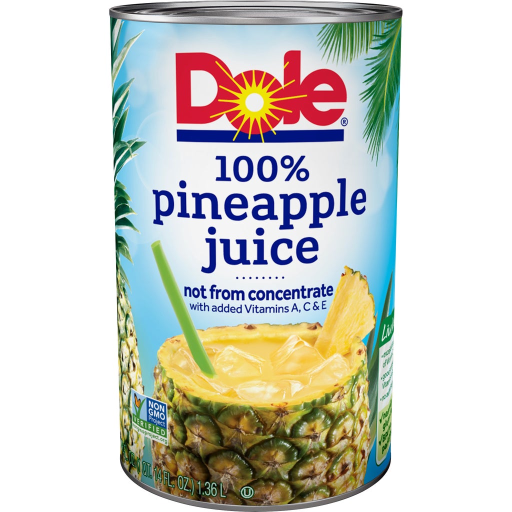 Dole 100% Pineapple Juice, 46 fl oz, 3 ct