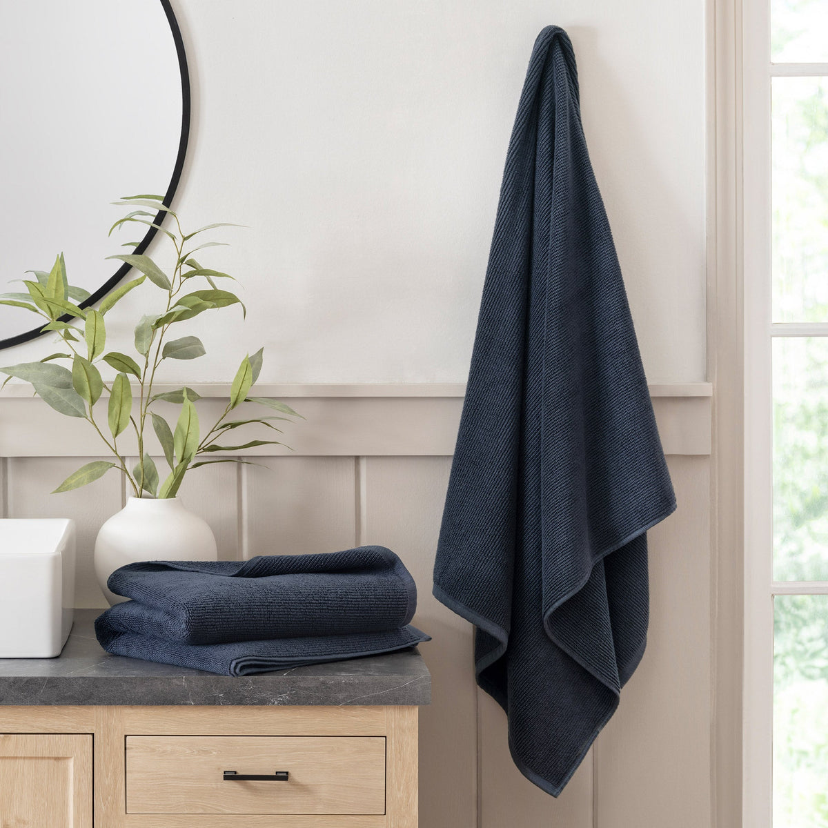 Ribbed Bath Towel Set