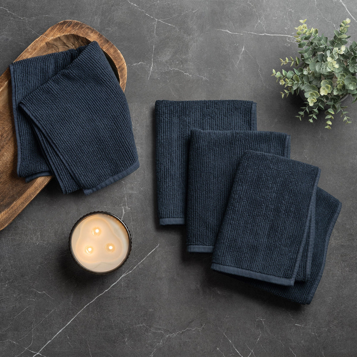 Ribbed Bath Towel Set