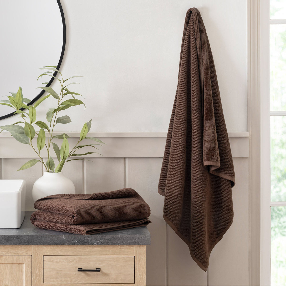 Ribbed Bath Towel Set