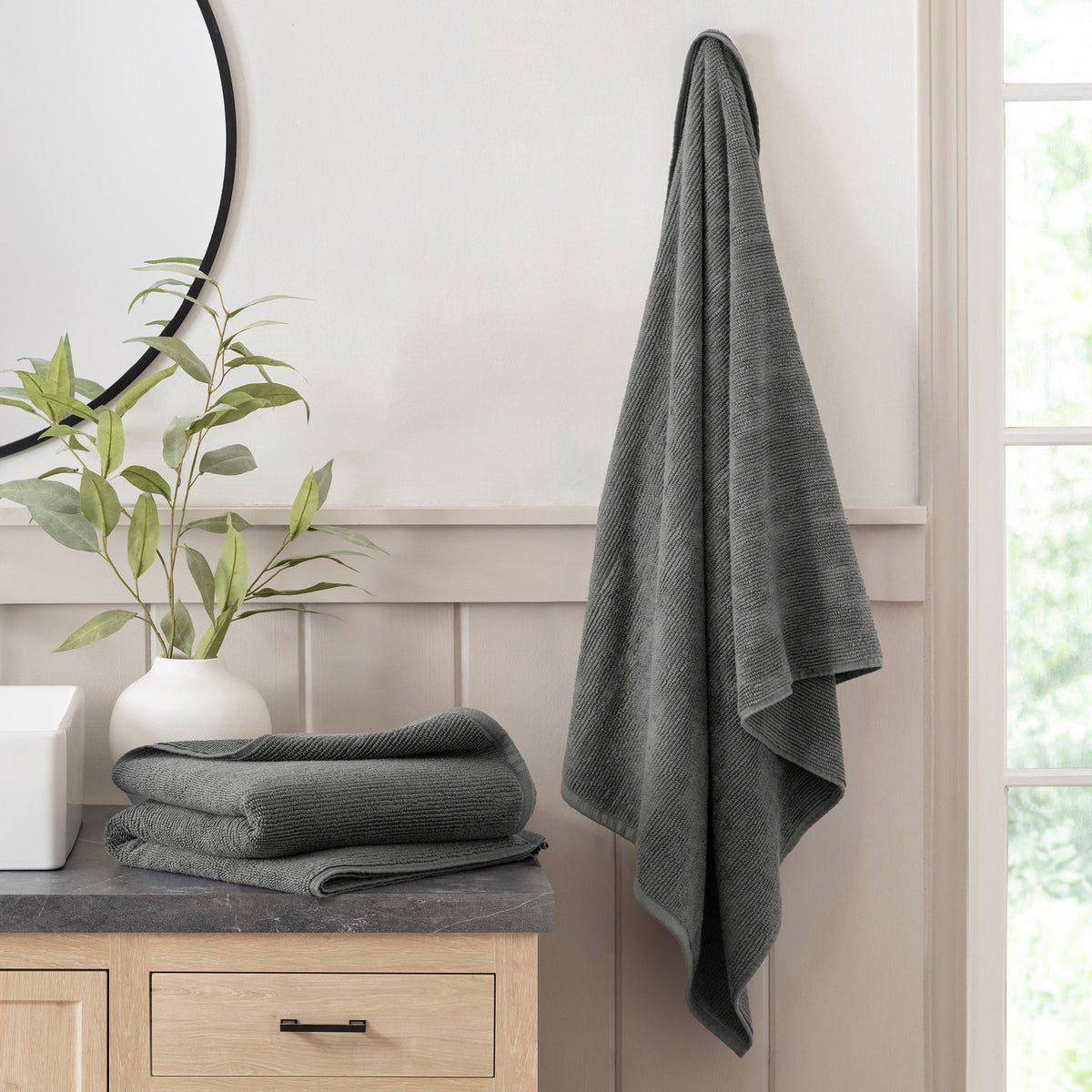 Ribbed Bath Towel Set
