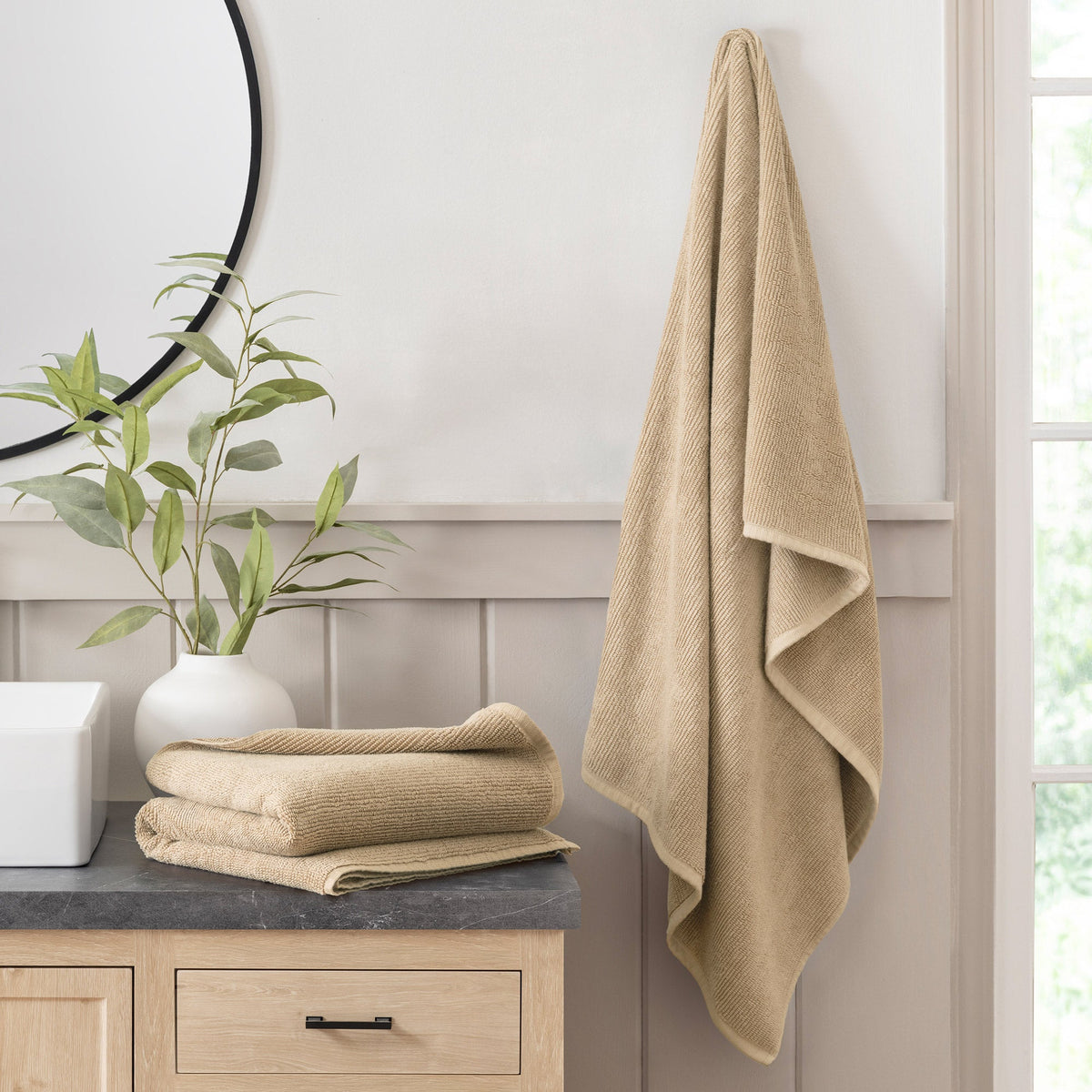 Ribbed Bath Towel Set