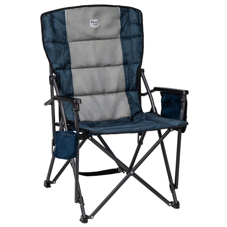 Timber Ridge Padded Folding Quad Chair with Side Organizer - image 1